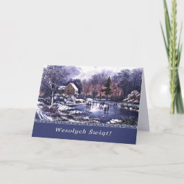 ウェソワチシブント。ポーランド語のクリスマスカード シーズンカード