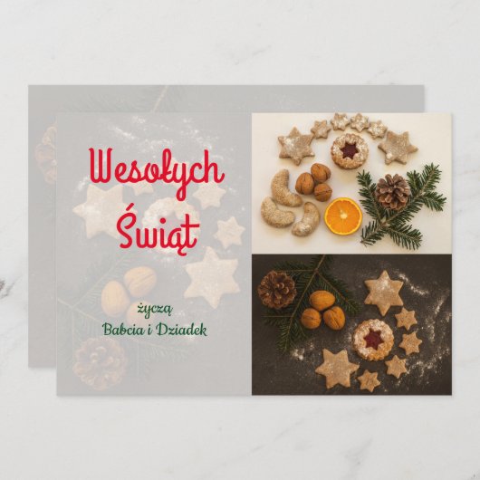 ウェソワフィチSwitポーąランドクリスマス シーズンカード (正面/裏面)