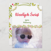 ウェソワフィチSwit ą t kartka polskuポーランドクリスマス シーズンカード (正面/裏面)