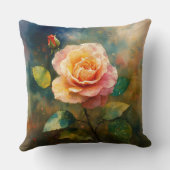 ウェッエレガントトバラ水彩枕 クッション (裏面)