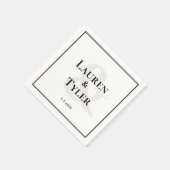 ウェッエレガントモノグラムのディングレセプション食器 スタンダードカクテルナプキン (角)