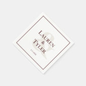 ウェッエレガントモノグラムのディングレセプション食器 スタンダードカクテルナプキン (角)