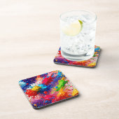 ウェッカラフルト絵を描スプラッシュデザイン コースター (右側)