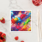 ウェッカラフルト絵を描スプラッシュデザイン スタンダードカクテルナプキン (インサイチュ)