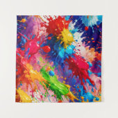 ウェッカラフルト絵を描スプラッシュデザイン タペストリー (正面(横))