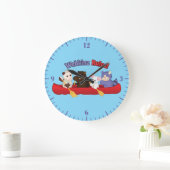 ウェッキンズ | Webkinz Rulesカヌー旅行 ラージ壁時計 (ホーム)