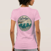ウェッジでボディサーフィンする女性Tシャツ Tシャツ (裏面)
