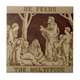 ウェッジウッドイエズミラクルレプロアンティークセピア金ゴールド タイル