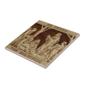 ウェッジウッドイエズミラクルレプロアンティークセピア金ゴールド タイル (側面)