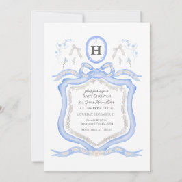 ウェッジウッドブルーコケットシャワーパーティの招待状 招待状