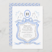 ウェッジウッドブルーコケットシャワーパーティの招待状 招待状 (正面/裏面)