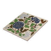 ウェッジウッドブルースリップまたは滑ることフローラステンシルレプロアンティーク タイル (側面)