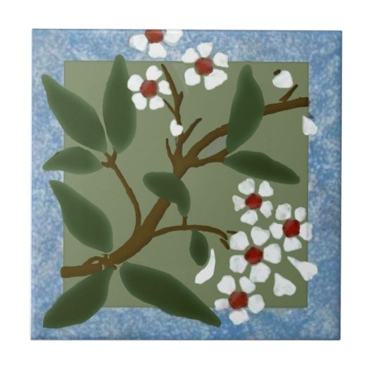 ウェッジウッドブルーフレームドブラッツバルボタインレプロ タイル (正面)