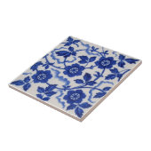 ウェッジウッドブルーホワイトアンティークエステティックフローラレプロ タイル (側面)