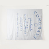 ウェッジウッドモノグラム卒業写真の背景 タペストリー (正面(横))