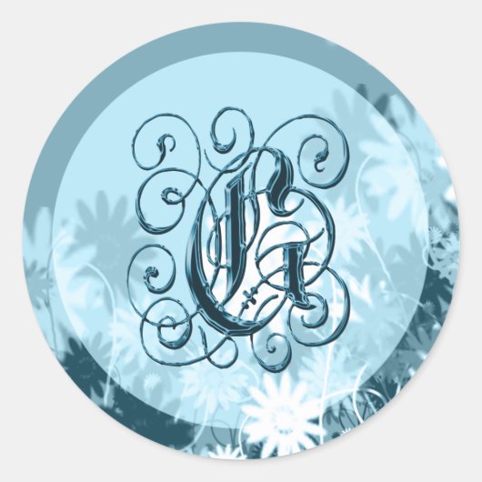 ウェッジウッド結婚ズモノグラムGシール ラウンドシール (正面)