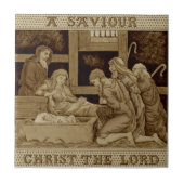 ウェッジウッド誕生オブイエスセピアアンティーク複製 タイル (正面)