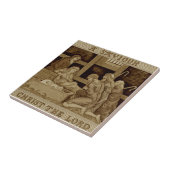 ウェッジウッド誕生オブイエスセピアアンティーク複製 タイル (側面)