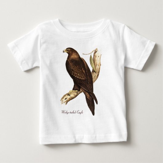 ウェッジテールイーグル。雄大な猛禽 ベビーTシャツ (正面)