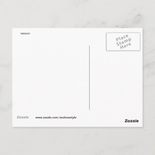 ウェッジー!ヴィンテージ1940の写真はがき ポストカード (裏面)