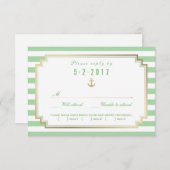 ウェッスタイリッシュ航海のディングRSVPカードの食事の選択 出欠カード (正面/裏面)