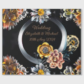 ウェッディパーソナライズされたンギフトラッピング紙転が ラッピングペーパー (フラット)