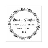 ウェッディンカップル名シンプルタイポグラフィ結婚ズ セルフインキングスタンプ (デザイン)