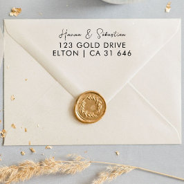 ウェッディンカップル名シンプルタイポグラフィ結婚ズ セルフインキングスタンプ