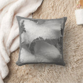 ウェットとディウィーのブドウのの白黒葉写真 クッション (ブランケット)