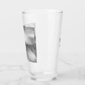 ウェットとディウィーのブドウのの白黒葉写真 タンブラーグラス (左)