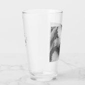 ウェットとディウィーのブドウのの白黒葉写真 タンブラーグラス (右)