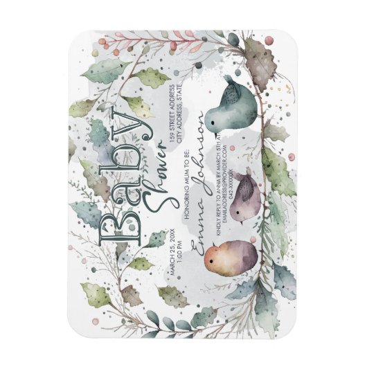 ウェットカラー自然ベビーシャワー マグネット (縦)