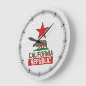 ウェットカリフォルニア共和国 ラージ壁時計 (傾斜)