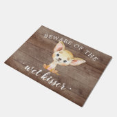 ウェットキスChihuahua子犬ドアマット ドアマット (アングル)