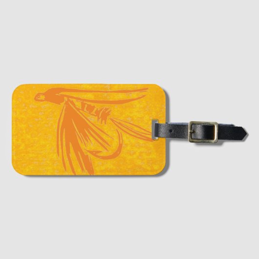 ウェットクラシックフライ荷物タグ ラゲッジタグ (正面横)