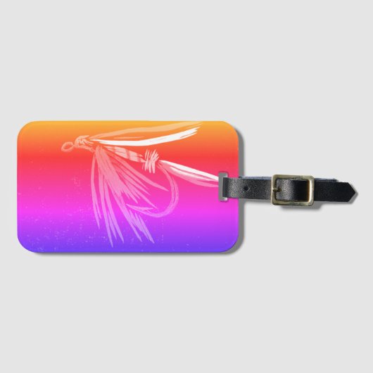 ウェットクラシックフライ荷物タグ ラゲッジタグ (正面横)