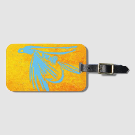 ウェットクラシックフライ荷物タグ ラゲッジタグ (正面横)