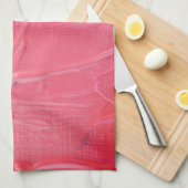 ウェットコー絵を描ル・ピンク・ドリップのテクスチャー キッチンタオル (四つ折り)