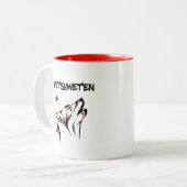 ウェットシュウェットハウリングウルフハイダスタイルタトゥーカラー ツートーンマグカップ (正面左)