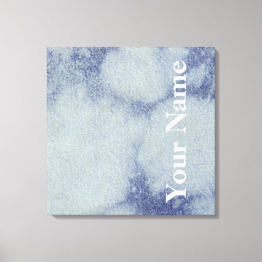 ウェットデニムデザイン#1アットエムポリオモファ キャンバスプリント (正面)