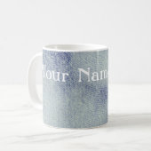 ウェットデニムデザイン#1アットエムポリオモファ コーヒーマグカップ (正面左)