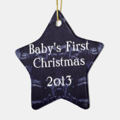 ウェットデニムデザイン#8アットエムポリオモファ セラミックオーナメント (左)