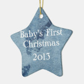 ウェットデニムデザイン#9アットエムポリオモファ セラミックオーナメント (左)