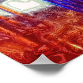 ウェットバー抽象芸術 ポスター (角)