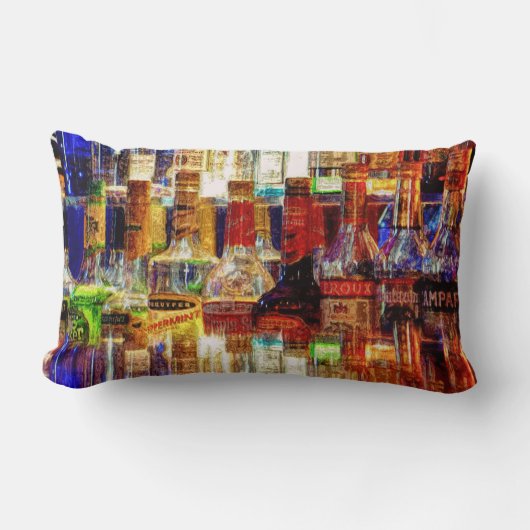 ウェットバー抽象芸術 ランバークッション (正面)