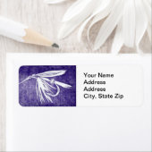 "ウェットフライパープル"トラウトフライ差出人住所ラベル ラベル (インサイチュ)