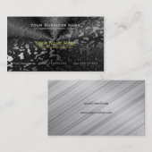 ウェットブラック研磨金属 名刺 (正面/裏面)