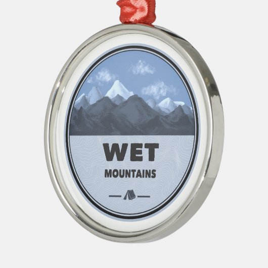 ウェットマウンテンズコロラドキャンピング メタルオーナメント (左)
