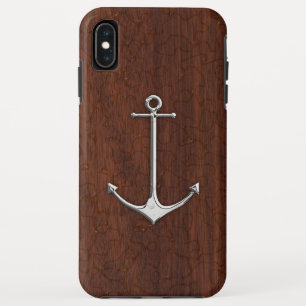 ウェットマ航海のホガニーいかり鋼 iPhone XS MAXケース