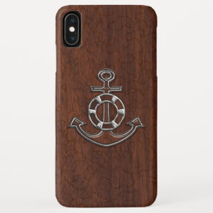 ウェットマ航海のホガニーいかり鋼 iPhone XS MAXケース
